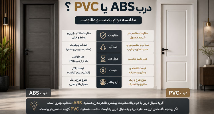درب ABS بهتر است یا PVC؟